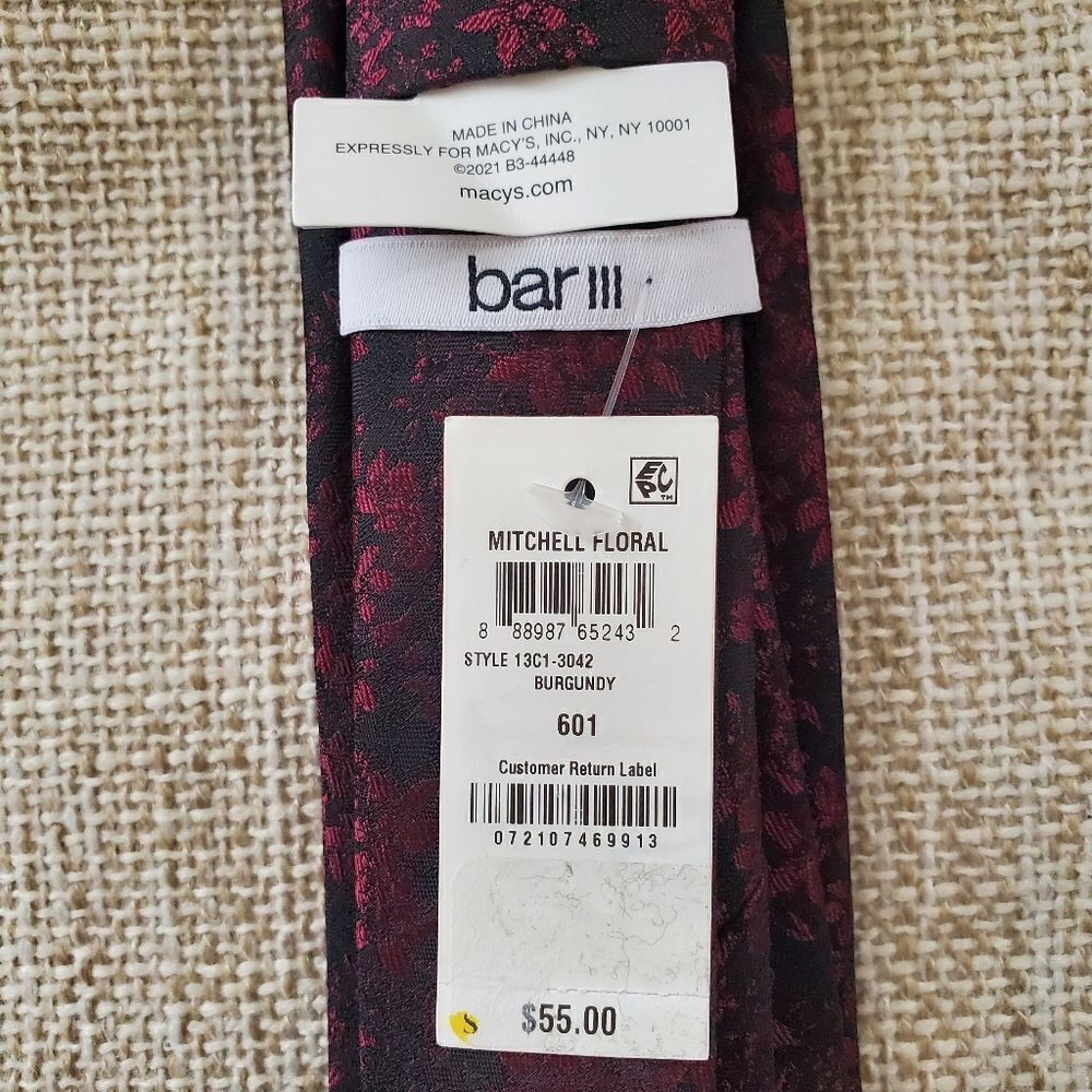 Bar III Mitchell Floral Tie - Picture 9 of 9
